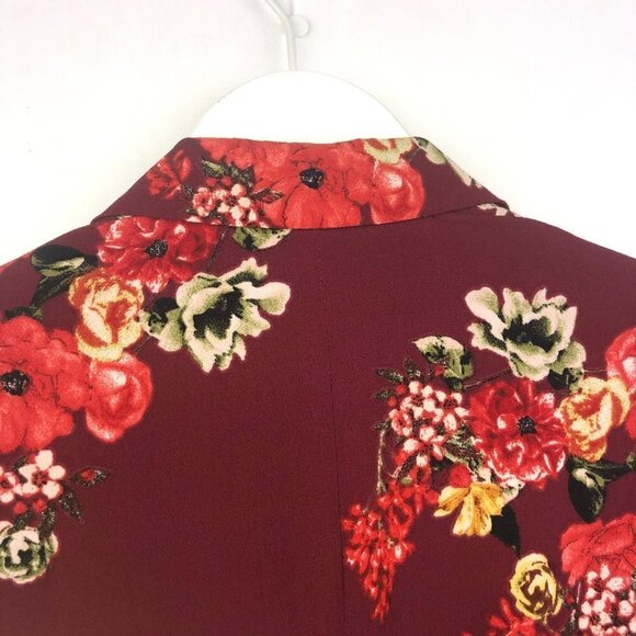 DR2 Floral Lightweight Open Front Blazer Size Petite Small - Picture 16 of 16